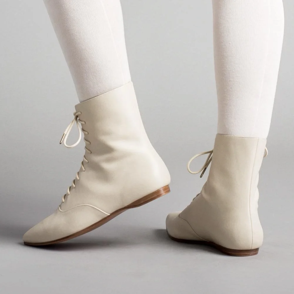 American Duchess Hartfield Regency Boots in Ivory sz: 9.5 - Picture 12 of 15